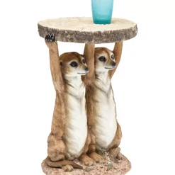 Tische-KARE Design Beistelltisch Animal Meerkat Sisters O33Cm