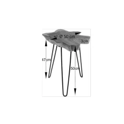 Tische-KARE Design Beistelltisch Aspen Natur 50X50Cm