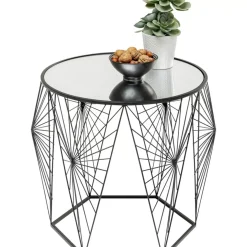Tische-KARE Design Beistelltisch Cobweb Schwarz (2/Set)