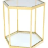 Tische-KARE Design Beistelltisch Comb Gold 55