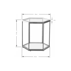 Tische-KARE Design Beistelltisch Comb Schwarz 55Cm