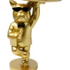 Tische-KARE Design Beistelltisch Cool Bulldog Tray Gold 34X55Cm