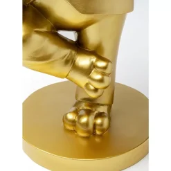 Tische-KARE Design Beistelltisch Cool Bulldog Tray Gold 34X55Cm