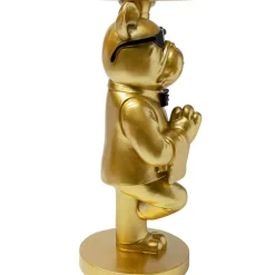 Tische-KARE Design Beistelltisch Cool Bulldog Tray Gold 34X55Cm