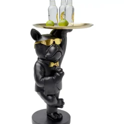 Tische-KARE Design Beistelltisch Cool Bulldog Tray Schwarz 34X55Cm