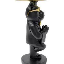 Tische-KARE Design Beistelltisch Cool Bulldog Tray Schwarz 34X55Cm