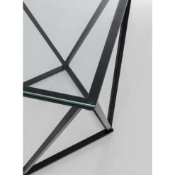Tische-KARE Design Beistelltisch Cristallo Schwarz 50X50Cm