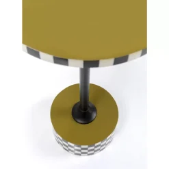 Tische-KARE Design Beistelltisch Domero Checkers Olive O25Cm