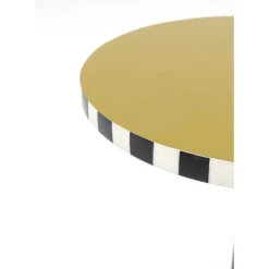 Tische-KARE Design Beistelltisch Domero Checkers Olive O25Cm