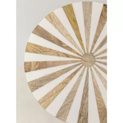Tische-KARE Design Beistelltisch Domero Cirque Gold Weis O25Cm
