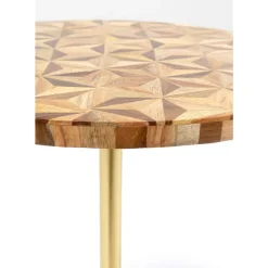 Tische-KARE Design Beistelltisch Domero Geo Braun O40Cm