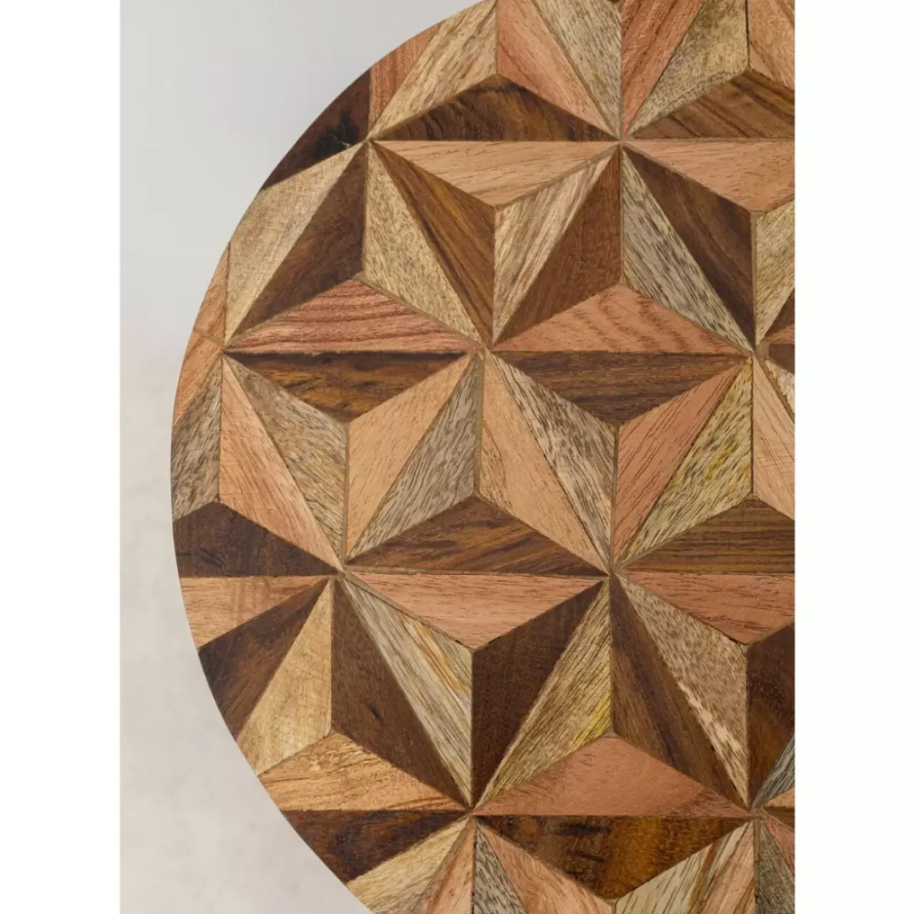 Tische-KARE Design Beistelltisch Domero Geo Braun O25Cm