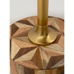 Tische-KARE Design Beistelltisch Domero Geo Braun O25Cm