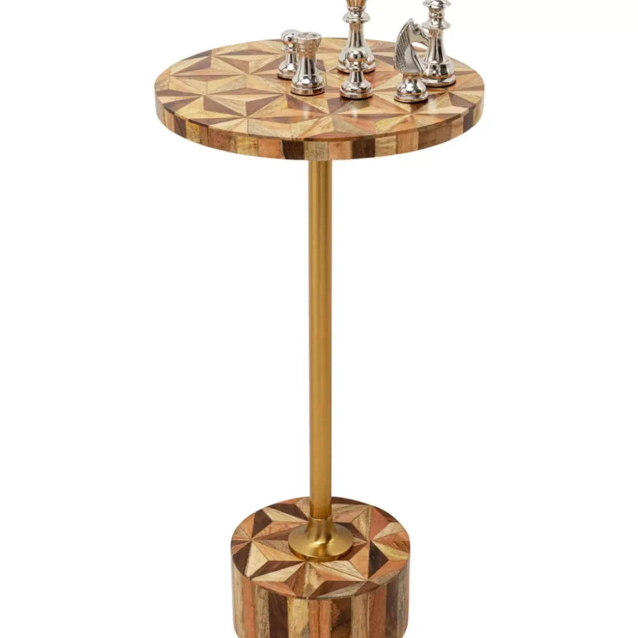 Tische-KARE Design Beistelltisch Domero Geo Braun O25Cm