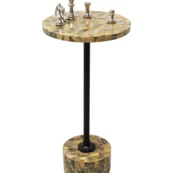 Tische-KARE Design Beistelltisch Domero Mosaic Grau O25Cm