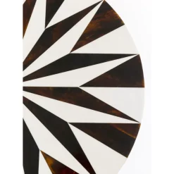Tische-KARE Design Beistelltisch Domero Star Braun Weis O40Cm
