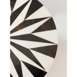 Tische-KARE Design Beistelltisch Domero Star Braun Weis O25Cm