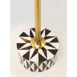 Tische-KARE Design Beistelltisch Domero Star Braun Weis O25Cm