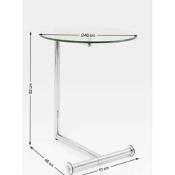 Tische-KARE Design Beistelltisch Easy Living Klarglas O46Cm
