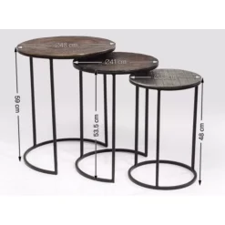 Tische-KARE Design Beistelltisch Electra (3/Set) O48Cm