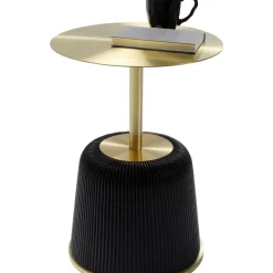Tische-KARE Design Beistelltisch Endless Vegas Schwarz O40Cm
