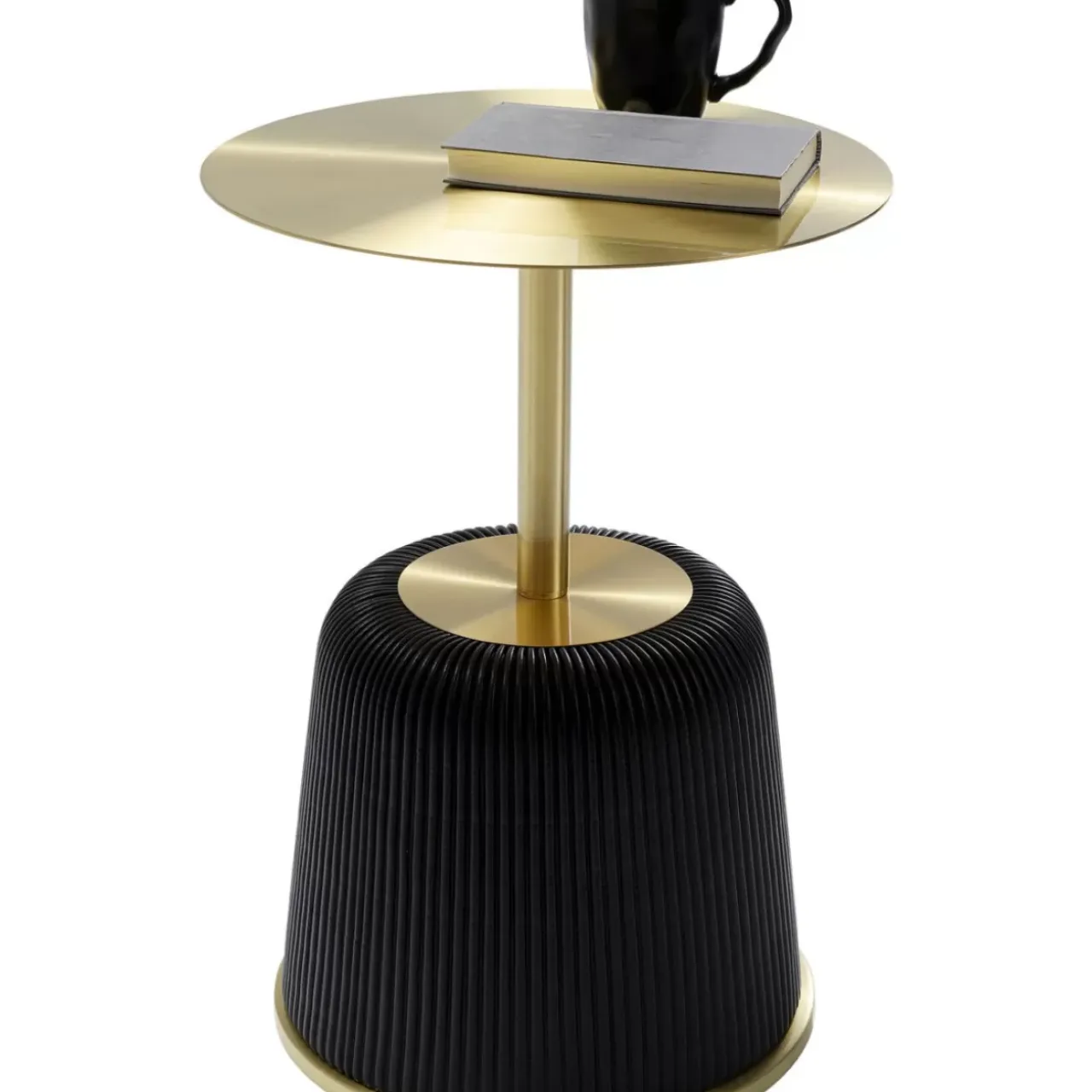 Tische-KARE Design Beistelltisch Endless Vegas Schwarz O40Cm