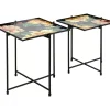 Tische-KARE Design Beistelltisch Flowers Garden Square (2/Set)