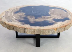 Tische-KARE Design Beistelltisch Gamma Versteinertes Holz
