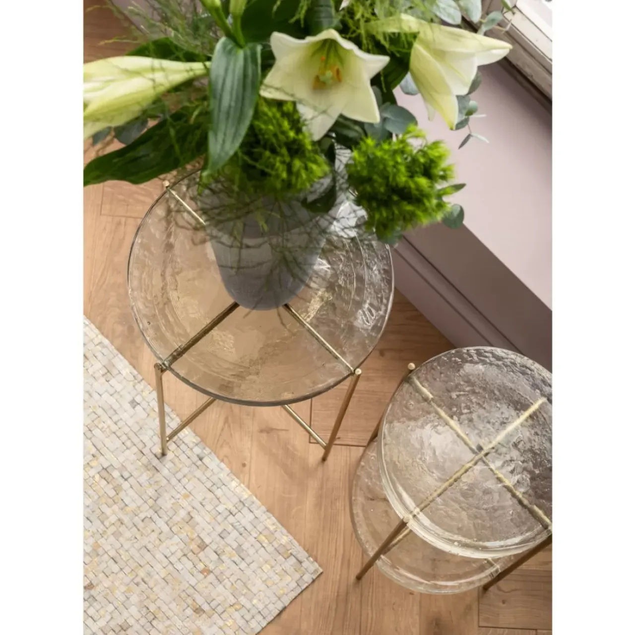 Tische-KARE Design Beistelltisch Ice Double O30Cm