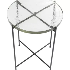 Tische-KARE Design Beistelltisch Ice Schwarz O40Cm