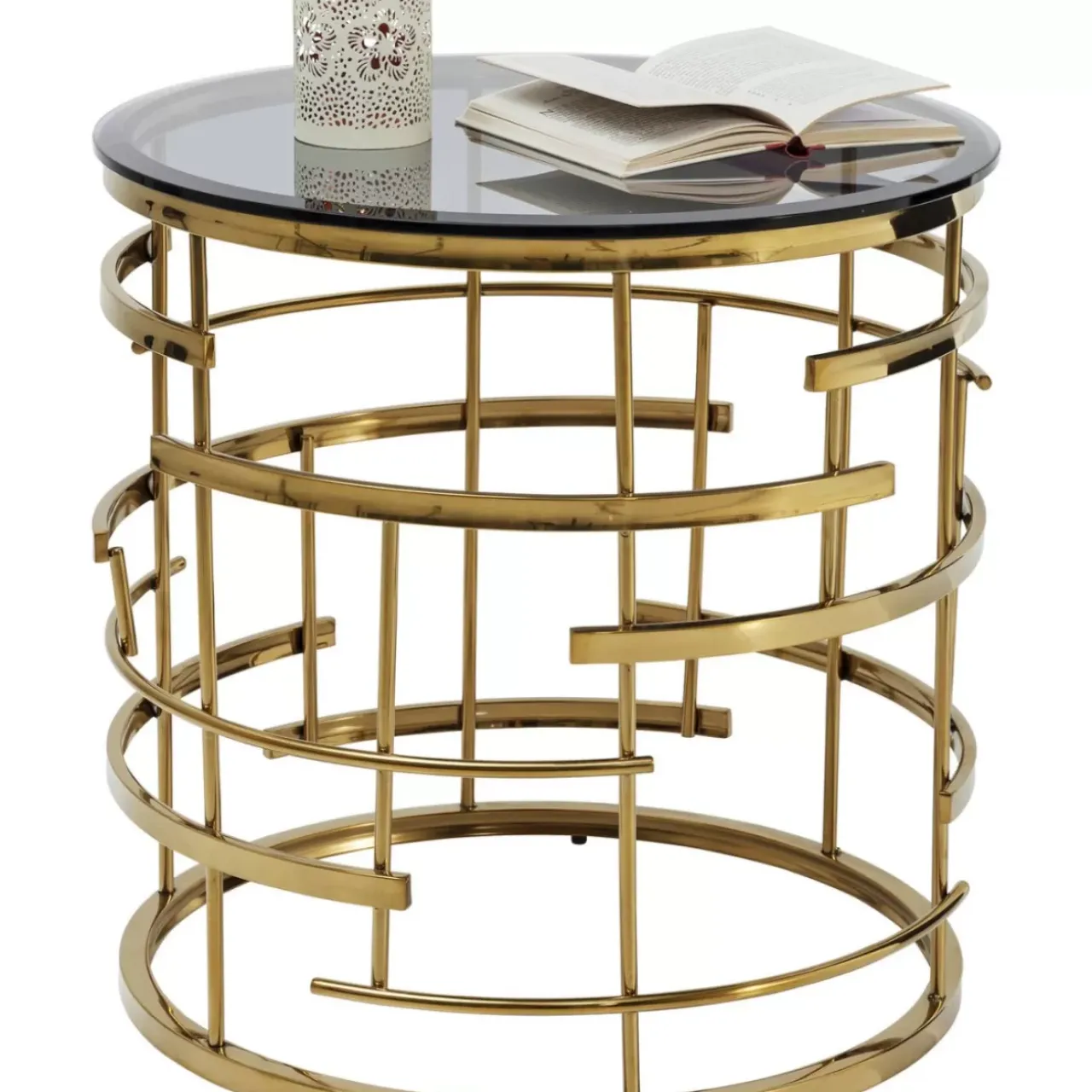 Tische-KARE Design Beistelltisch Jupiter Gold O55Cm