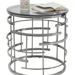 Tische-KARE Design Beistelltisch Jupiter Silber O55Cm