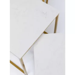 Tische-KARE Design Beistelltisch Key West Gold (3/Set)