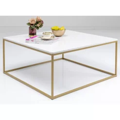 Tische-KARE Design Beistelltisch Key West Gold 40X40Cm