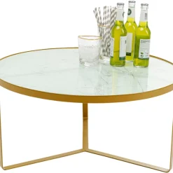 Tische-KARE Design Beistelltisch Marble Gold O55