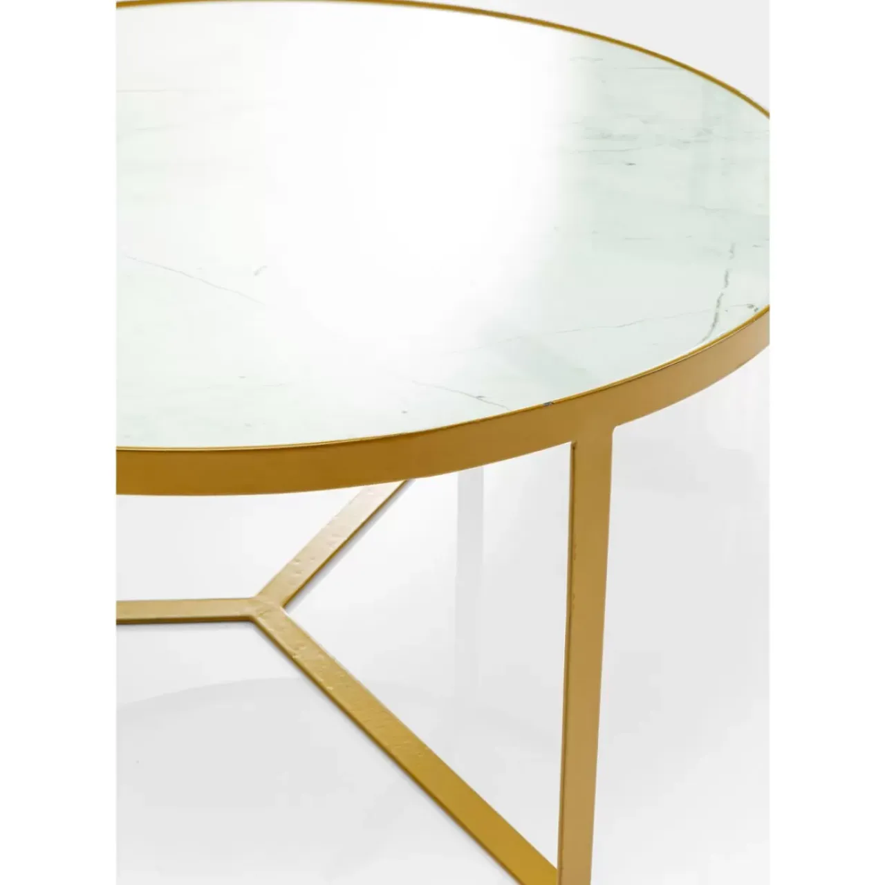 Tische-KARE Design Beistelltisch Marble Gold O55