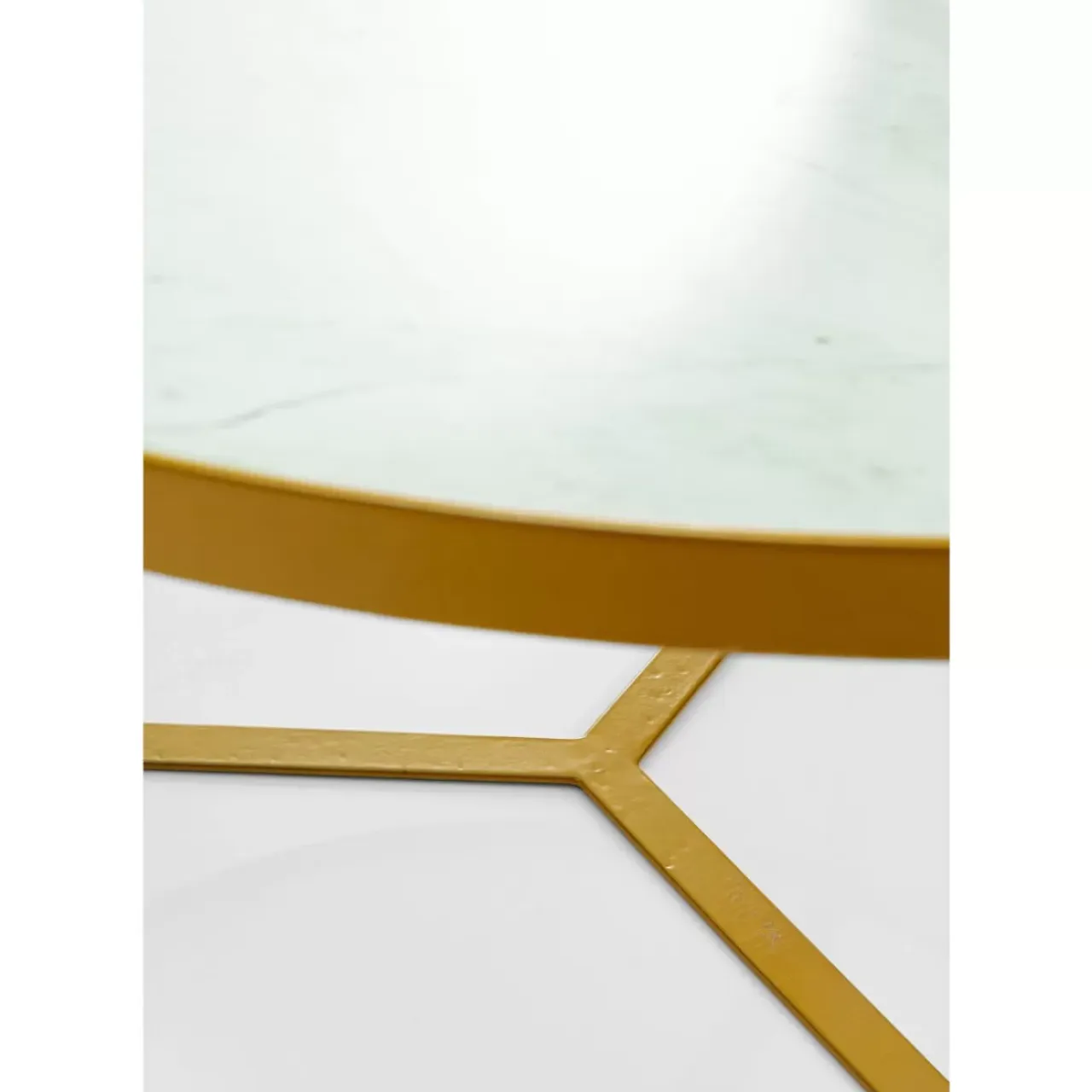 Tische-KARE Design Beistelltisch Marble Gold O55