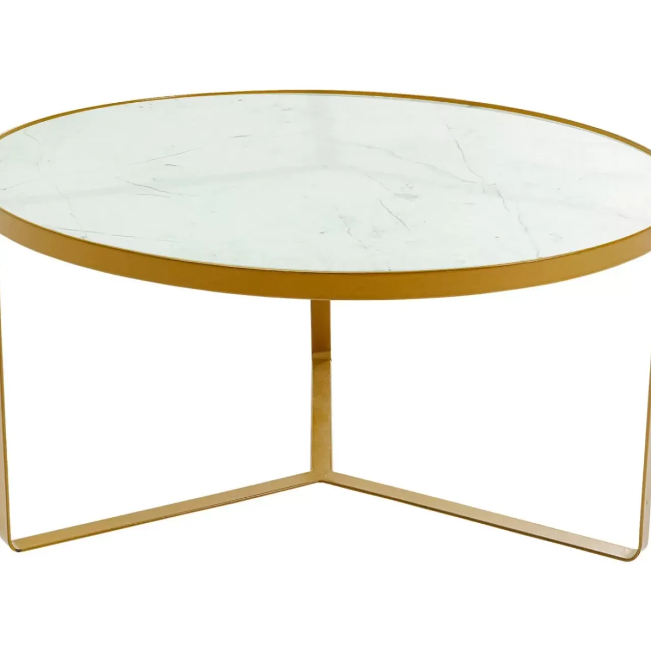 Tische-KARE Design Beistelltisch Marble Gold O55