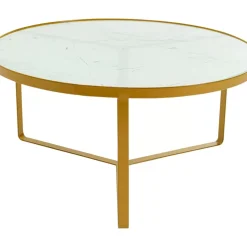 Tische-KARE Design Beistelltisch Marble Gold O55