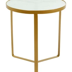 Tische-KARE Design Beistelltisch Marble Gold O45