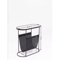 Tische-KARE Design Beistelltisch Mesh Journal 53,5X25Cm