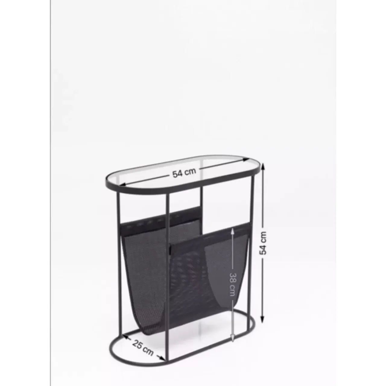 Tische-KARE Design Beistelltisch Mesh Journal 53,5X25Cm