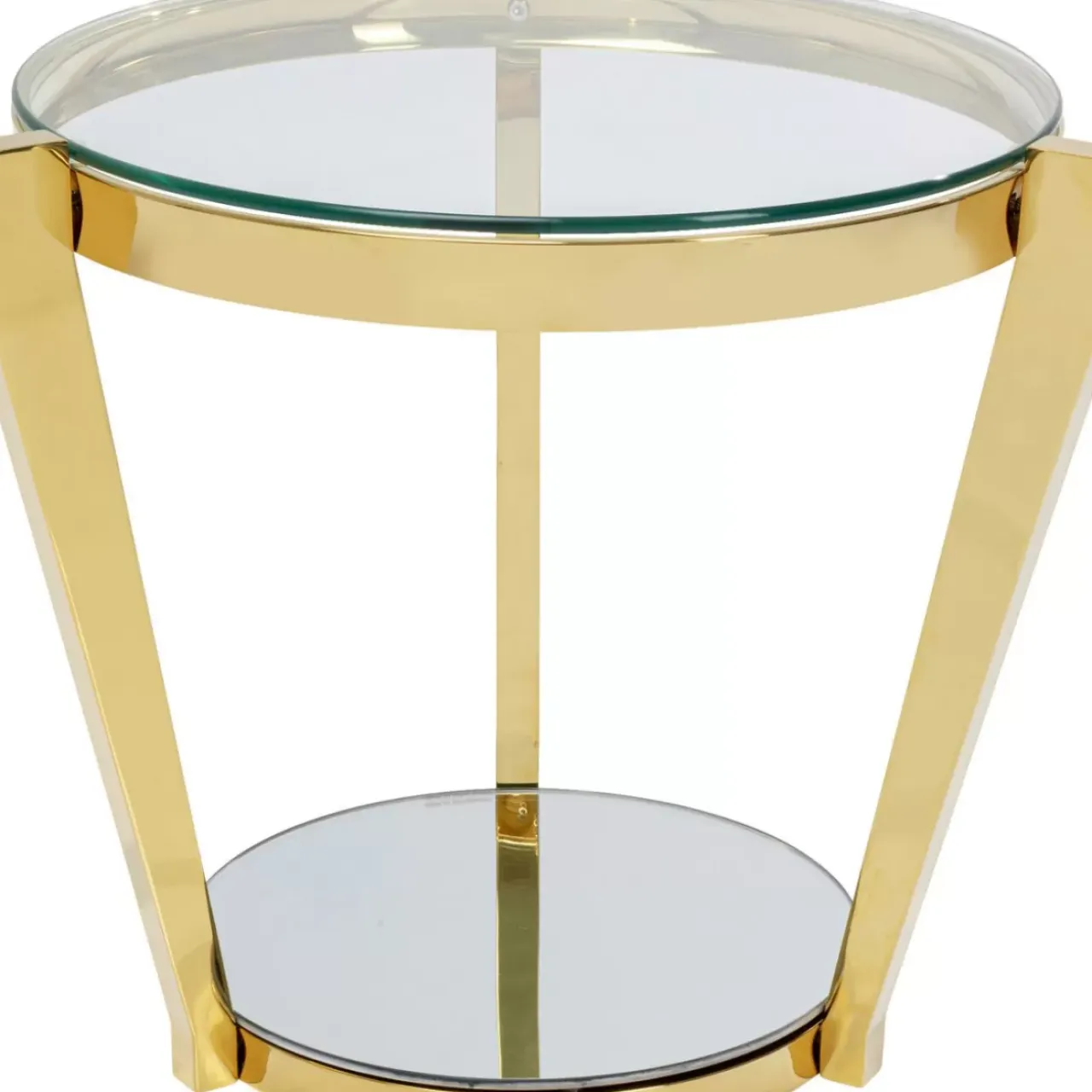 Tische-KARE Design Beistelltisch Monocolo Gold O50Cm