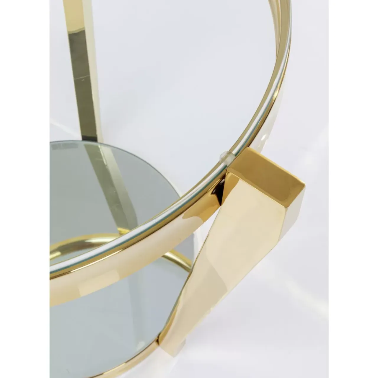 Tische-KARE Design Beistelltisch Monocolo Gold O50Cm