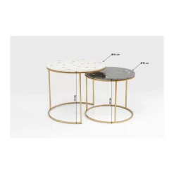Tische-KARE Design Beistelltisch Mystic Round Klein (2/Set) O61Cm