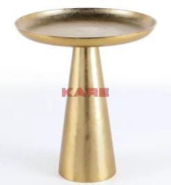 Tische-KARE Design Beistelltisch Plateau Uno Messing O45Cm