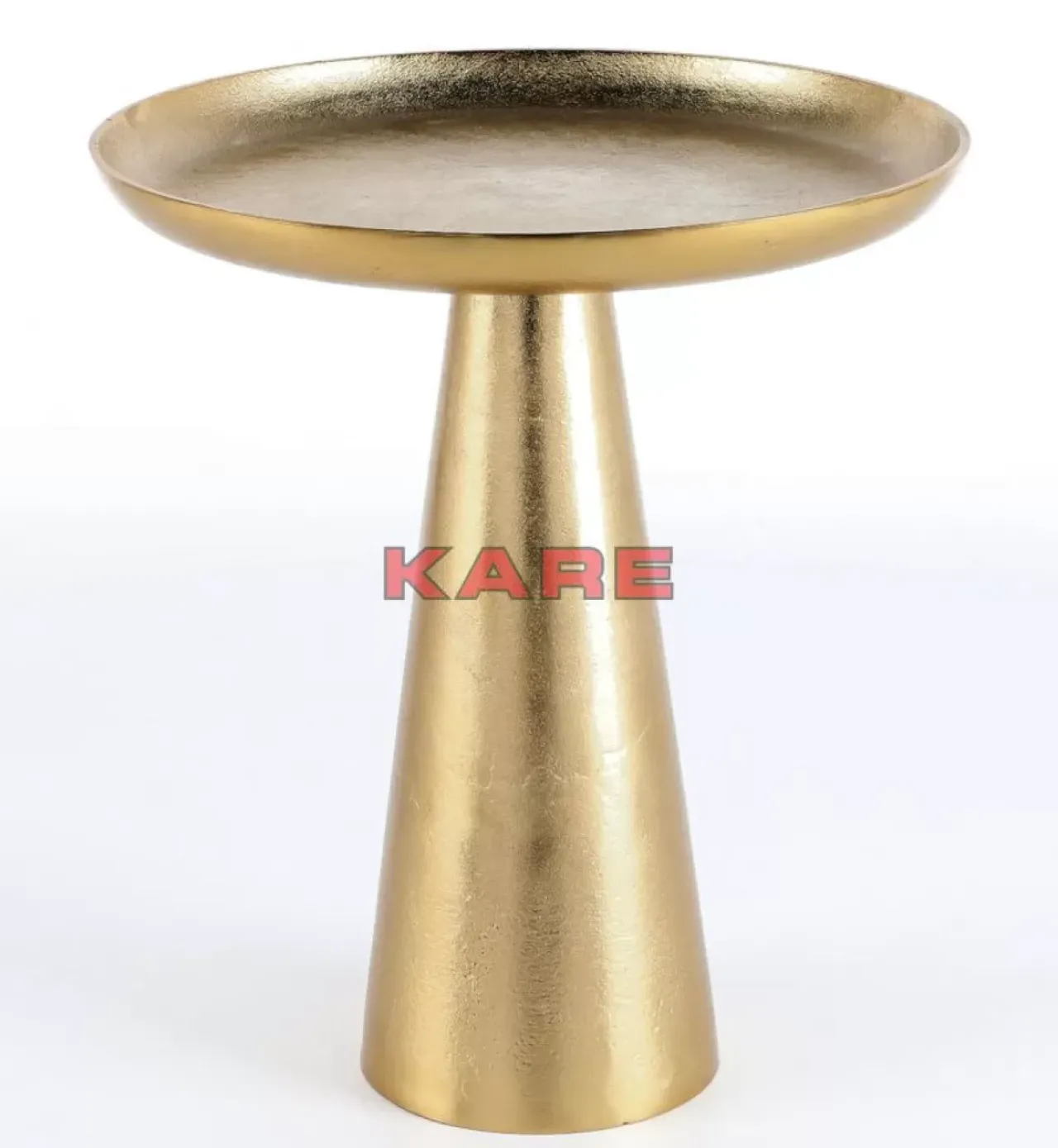 Tische-KARE Design Beistelltisch Plateau Uno Messing O45Cm