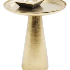 Tische-KARE Design Beistelltisch Plateau Uno Messing O45Cm