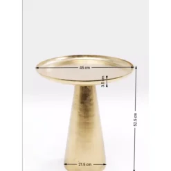 Tische-KARE Design Beistelltisch Plateau Uno Messing O45Cm