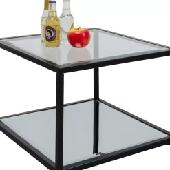 Tische-KARE Design Beistelltisch Quadro Schwarz 50X50Cm
